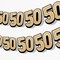 Big Dot of Happiness 50th Birthday Garland Banner Adult Black and Gold Birthday Backdrop 30 Feet of Cord 15 Double Sided Paper Number Age 50 Shapes